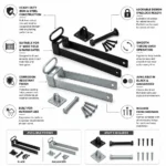 Throw Over Gate Loop Handle Lockable 18" for 3" Wide Field Farm Gates Black/Galv - Image 4