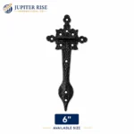 Spear Tee Hinges Pair Black Antique Ornate Gate Door 6" 9" 12" - Image 4