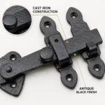 Suffolk Thumb Latch Cast Iron Antique Black 200mm Door Gate Barn Shed - Image 4