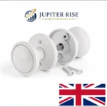 Traditional Rim Lock with White Rim Knob Set 6" x 4" Shed Gate Door Fixings - Image 4