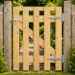 Pressure Treated Wooden Garden Side Gate Pedestrian Farm Fence Entrance Gate - Image 4