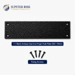 Cast Iron Letter Plate Antique Black 285x104mm Door Finger Push Plate - Image 4