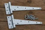 Heavy Duty Galvanised Tee Hinge Pair 12" 18" 24" Wooden Garden Gate Shed Door Wi - Image 3