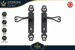 Black Antique Cast Iron Designer Tudor Lever Lock or Latch Door Handle - Image 4