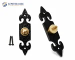 Door Bell Push Fleur De Lys Cast Iron 120 x 30mm Black Antique - Image 4