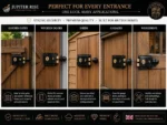 Black Rim Lock Set 6" x 4" Shed Gate Door Lock with Knobs 2 Keys & Fixings - Image 5