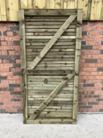 SUPER HEAVY DUTY VENETIAN GARDEN GATE SINGLE SIDE TIMBER WOODEN CUSTOM DOOR - Image 4
