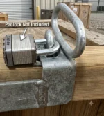 Throw Over Gate Loop Handle Lockable 18" for 3" Wide Field Farm Gates Black/Galv - Image 5