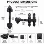 Suffolk Thumb Latch Cast Iron Antique Black 200mm Door Gate Barn Shed - Image 5