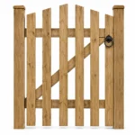 Pressure Treated Wooden Garden Side Gate Pedestrian Farm Fence Entrance Gate - Image 5