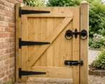 Ring Gate Latch Brenton Bolt 10 Inch Tee Hinges 3 Garden Gate Black - Image 5