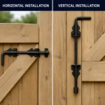 Gate Drop Bolt Heavy Duty 12" Cane Type Black Shed Garage Stable Door - Image 5