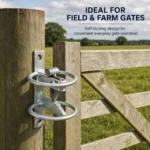 Self Locking Gate Latch Auto Field Gate Catch 182mm Galvanised - Image 4