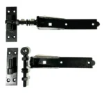 Adjustable Hook & Band Gate Hinges Heavy Duty Shed Door Black Galvanised 10"-36" - Image 6