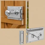 Traditional Rim Lock 6 x 4 Inch with 2 Keys & Screws Shed Gate Door Black Brass - Image 6