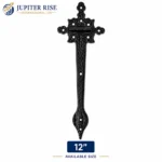Spear Tee Hinges Pair Black Antique Ornate Gate Door 6" 9" 12" - Image 6