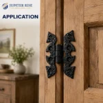 Butterfly Snake Hinges 70x45mm Ornate Antique Black Door Gate Pair - Image 6