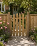 Pressure Treated Wooden Garden Side Gate Pedestrian Farm Fence Entrance Gate - Image 6
