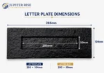 Cast Iron Letter Plate Antique Black 285x104mm Door Finger Push Plate - Image 6