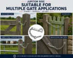 Field Gate Hook & Eye Safety Chain Heavy Duty Galvanised 158mm Gate Fastener - Image 5