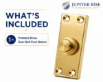 Door Bell Push Button Polished Brass Gold Front Door Press Button - Image 6