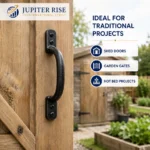 Cast Iron D Pull Handle 150mm 6" Hot Bed Shed Gate Antique Black - Image 6