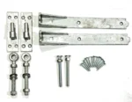 Adjustable Hook & Band Gate Hinges Heavy Duty Shed Door Black Galvanised 10"-36" - Image 7