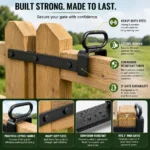 Throw Over Gate Loop Latch 14" Heavy Duty Lifting Handle for 3" Farm Gates     field gate - Image 7