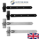 Hook and Band Hinges Heavy Duty Straight Cranked Adjustable Garden Shed Door - Image 7