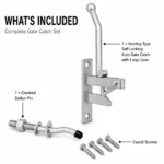 Self Locking Auto Gate Catch Hunting Type Galvanised Long Lever Striker Hardware - Image 6