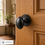 Mortice Door Knobs Oval Black Antique Sprung Cast Iron Pair Heavy Duty - Image 7