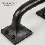 Cast Iron Pull Handle Black Antique 10" 12" Pub Style Door Gate Shed - Image 4