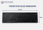 Cast Iron Letter Plate Antique Black 285x104mm Door Finger Push Plate - Image 7