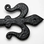 Fleur De Lys Decorative Dummy Hinge 400mm 16" Pair Black Gate Door - Image 7