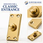 Door Bell Push Button Polished Brass Gold Front Door Press Button - Image 7