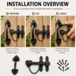 Suffolk Thumb Latch Cast Iron Antique Black 200mm Door Gate Barn Shed - Image 8
