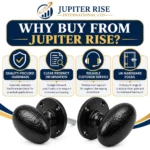 Mortice Door Knobs Oval Black Antique Sprung Cast Iron Pair Heavy Duty - Image 8