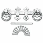 Twisted Ring Gate Latch Galvanised Heavy Duty Black Antique Iron Ornament 8" 10" - Image 8