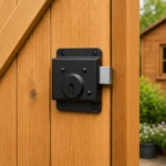 Rim Press Lock 3 x 4 Inch Face Fix Shed Door Lock Black 2 Keys - Image 8
