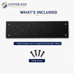 Cast Iron Letter Plate Antique Black 285x104mm Door Finger Push Plate - Image 9