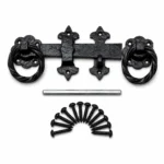 Twisted Ring Gate Latch Galvanised Heavy Duty Black Antique Iron Ornament 8" 10" - Image 9
