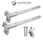 Hook and Band Hinges Heavy Duty Straight Cranked Adjustable Garden Shed Door - Image 9