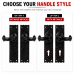 Black Antique Cast Iron Door Handle Lever Latch or Lock Traditional 155mm - Image 10