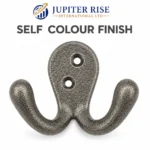 5x Double Coat Hooks Wall Mounted 75x50mm Vintage Robe Towel Clothes - Image 9