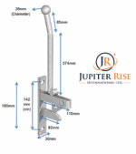 Hunting Type Self Locking Auto Gate Catch Latch Galvanised with Striker & Screws - Image 3