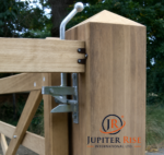 Hunting Type Self Locking Auto Gate Catch Latch Galvanised with Striker & Screws - Image 4