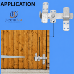 Self Locking Field Gate Catch Heavy Duty Galvanised Pad lockable c/w Striker - Image 4
