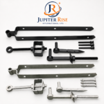 Field Gate Adjustable Hinge Set 12" 18" 24" Hook to Drive Bolt Galvanised Black