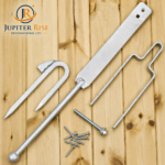 Field Gate Spring Fastener Latch 24" Catch Set Heavy Duty Galvanised - Image 2