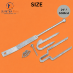 Field Gate Spring Fastener Latch 24" Catch Set Heavy Duty Galvanised - Image 3